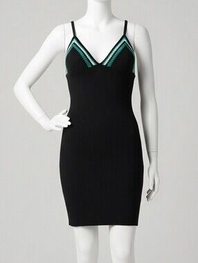FOREVER 21 BLACK RIBBED MINI DRESS